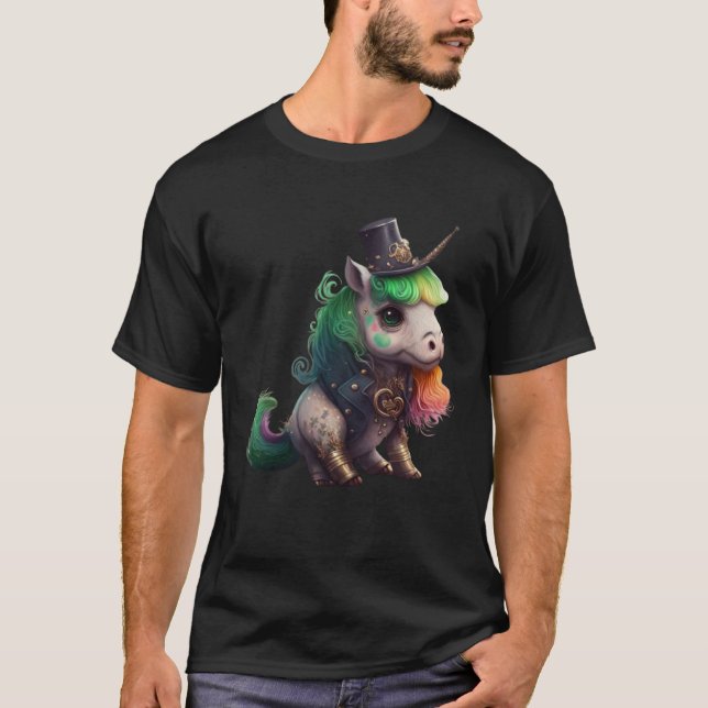 Lepricorn Unicorn Kids Girls Lucky St Patricks Day T-Shirt (Front)