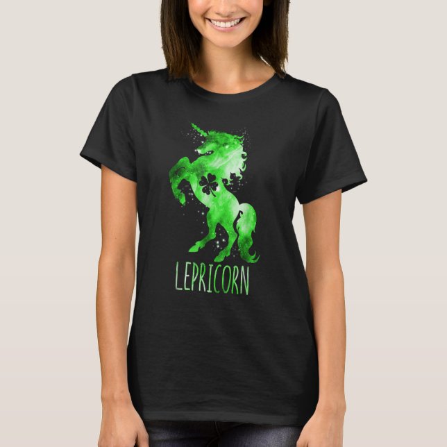 Lepricorn Unicorn St Patricks Day Girls Women Sham T-Shirt (Front)