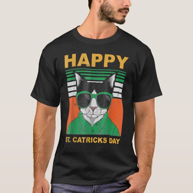 Lepurrchaun Happy Patrick's Day  Leprechaun Cat  1 T-Shirt (Front)