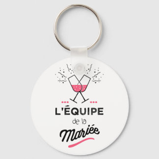 L'équipe de la mariée key ring