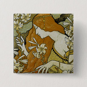 L'Ermitage Art Nouveau 15 Cm Square Badge