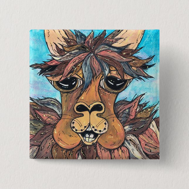 Leroy the Llama button (Front)