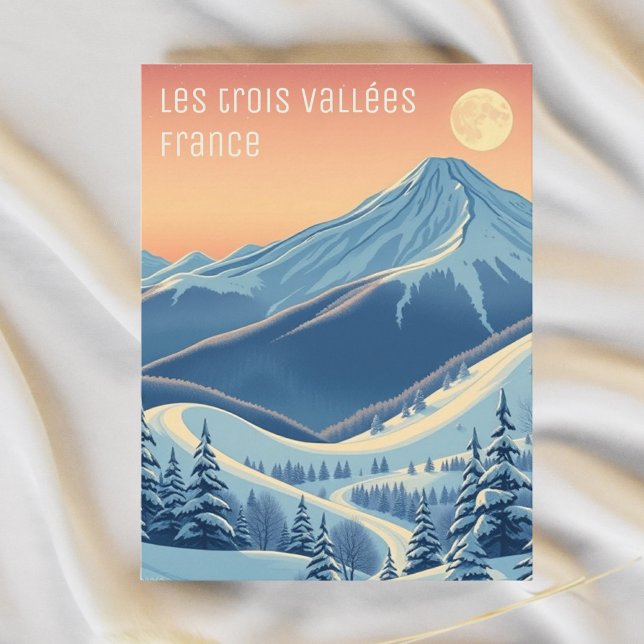 Les 3 trois Vallées France ski vacation Postcard (Creator Uploaded)