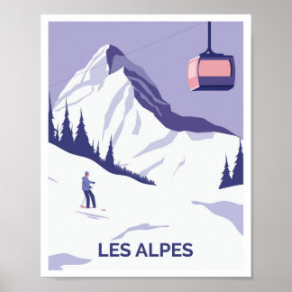 Les Alpes France Poster