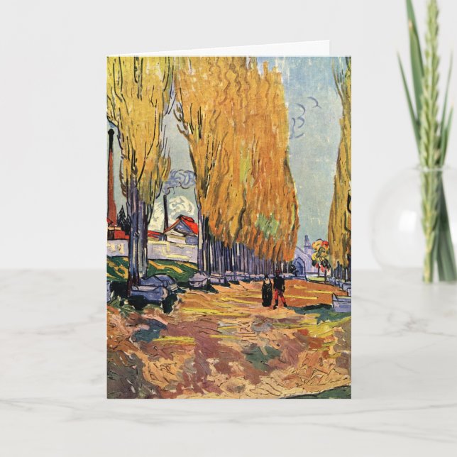 Les Alyscamps (Cemetery) by Vincent van Gogh Card (Front)
