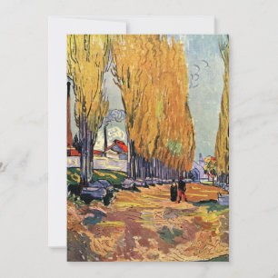 Les Alyscamps (Cemetery) by Vincent van Gogh Invitation