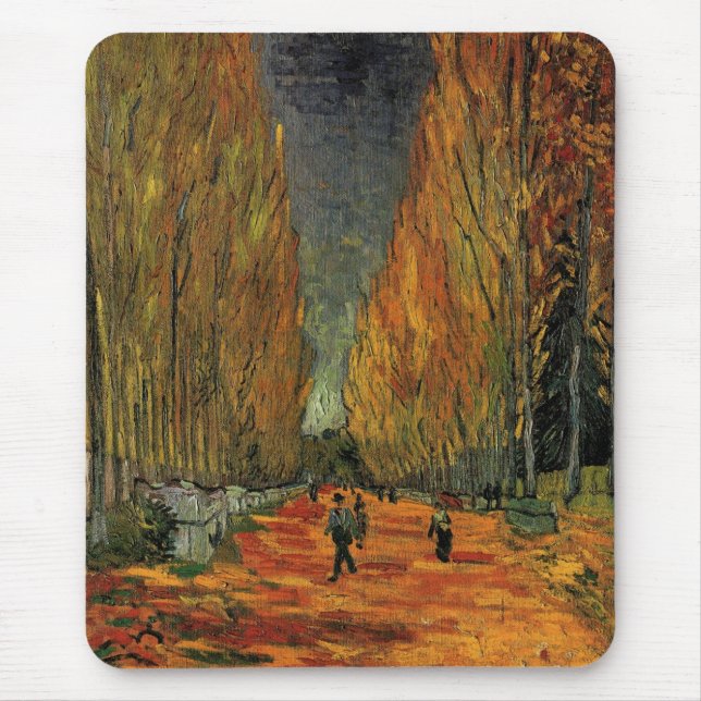 Les Alyscamps (Cemetery) by Vincent van Gogh Mouse Pad (Front)