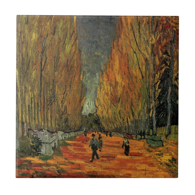 Les Alyscamps (Cemetery) by Vincent van Gogh Tile (Front)