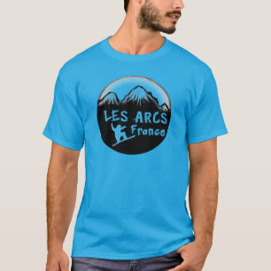 Les Arcs France artistic skier T-Shirt