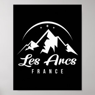 Les Arcs France Ski Resort Skiing Snowboarding Sou Poster