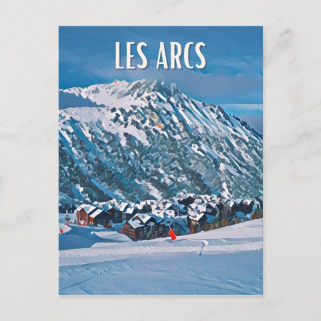 Les Arcs Ski resort Postcard (Front)