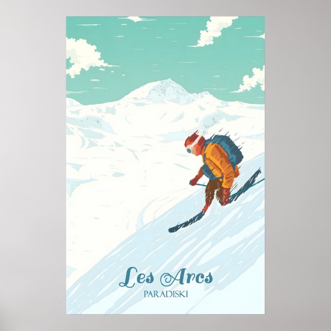 Les Arcs Ski Resort Travel Poster (Front)
