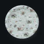 LES BARBETS PAPER PLATE<br><div class="desc">Barbets in the marsh!

Barbets aka French Water Retrievers are a rare breed in the States and rather ancient. They are thought to be the ancestor of the Poodle.</div>