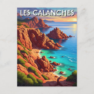 Les Calanches France Corsica Travel Postcard