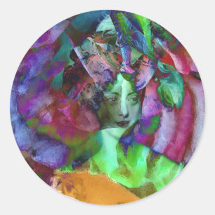 Les Charmeuses: Marie-Caroline Portrait Sticker