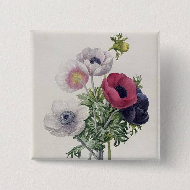 'Les Choix des Plus Belles Fleurs' 15 Cm Square Badge (Front)