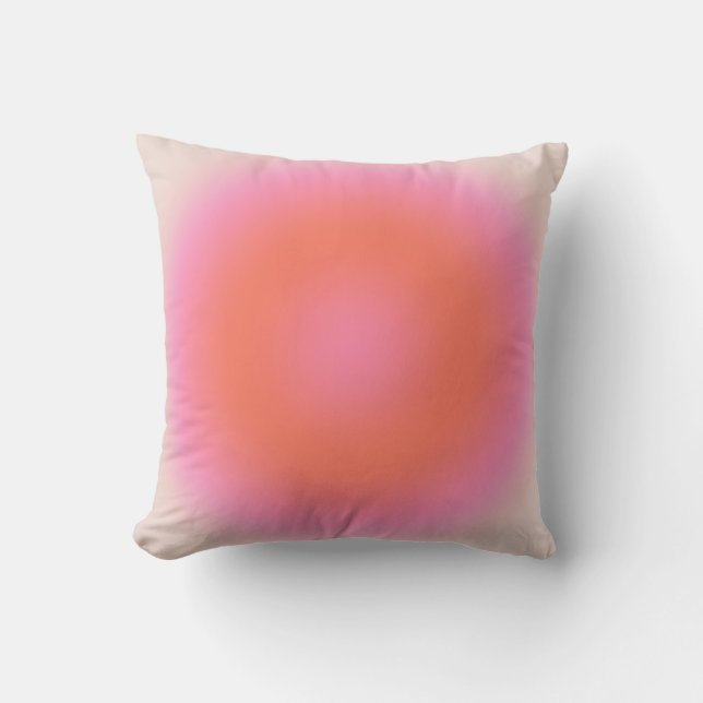 Les Couleurs 04 Neutral Pink And Orange Gradient Cushion (Front)
