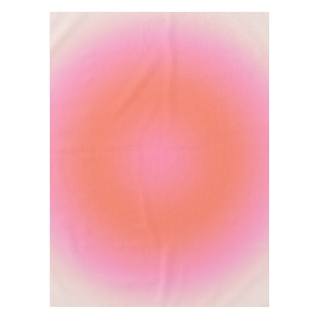 Les Couleurs 04 Neutral Pink And Orange Gradient Tablecloth (Front)