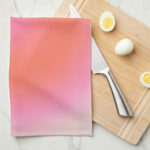 Les Couleurs 04 Neutral Pink And Orange Gradient Tea Towel