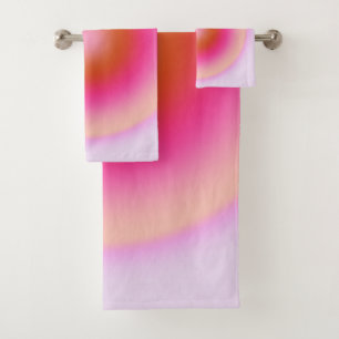 Les Couleurs 06 Lilac And Pink Gradient Aura Bath Towel Set