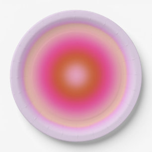 Les Couleurs 06 Lilac And Pink Gradient Aura Paper Plate