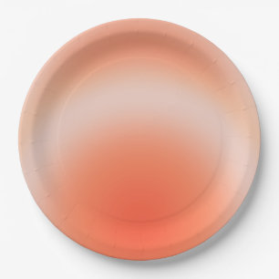 Les Couleurs 09 Orange Gradient Aura Paper Plate