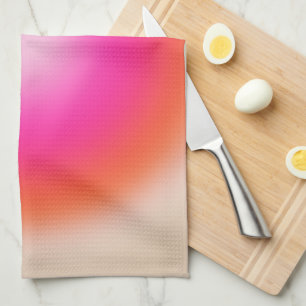 Les Couleurs 12 Orange And Pink Gradient Tea Towel