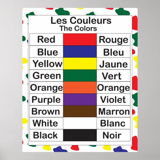 Les Couleurs Poster (Front)
