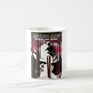 Les Deux Alpes, France ski travel poster Coffee Mug