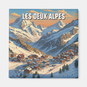 Les Deux Alpes France Travel Magnet