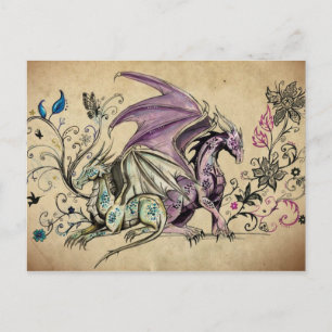 Les dragons fleuris - postcard