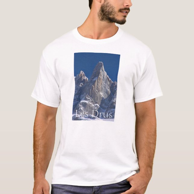 Les Drus Peaks of France Alps T-Shirt (Front)