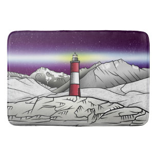 Les Eclaireurs Lighthouse Southern Argentina Bath Mat