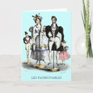 Les Fashionables by Charles Philipon Greeting Card