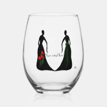 Les Femmes 16 oz. Stemless Wine Glass Personalised