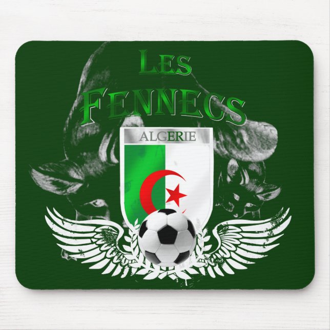 Les Fennecs Algeria flag Football mousepad (Front)