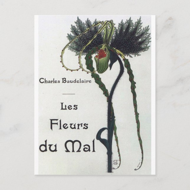 Les Fleur du Mal - Baudelaire Postcard (Front)