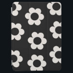 Les Fleurs 02 Black And White Floral Retro Flowers iPad Air Cover<br><div class="desc">Abstract Retro Floral Print - Les Fleurs – Black And White Flower Pattern.</div>