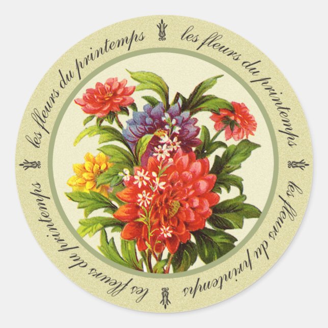 Les Fleurs du Printemps Sticker (Front)