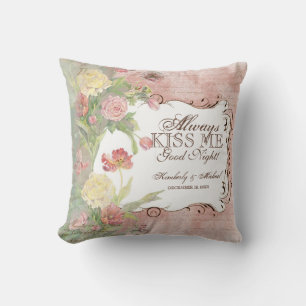 Les Fleurs Peony Rose Tulip Iris Floral Flowers Cushion
