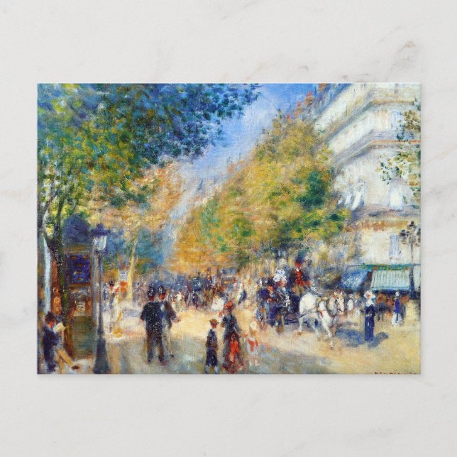 Les Grands Boulevards by Renoir Postcard (Front)