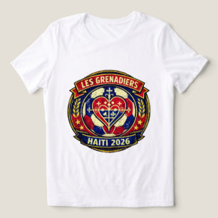 Les Grenadiers Haiti 2026 Soccer Inspired Heart Tri-Blend Shirt