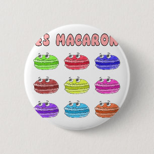Les Macarons Cute Cartoon 6 Cm Round Badge