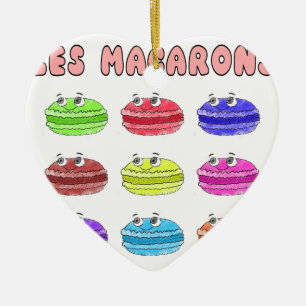 Les Macarons Cute Cartoon Ceramic Tree Decoration