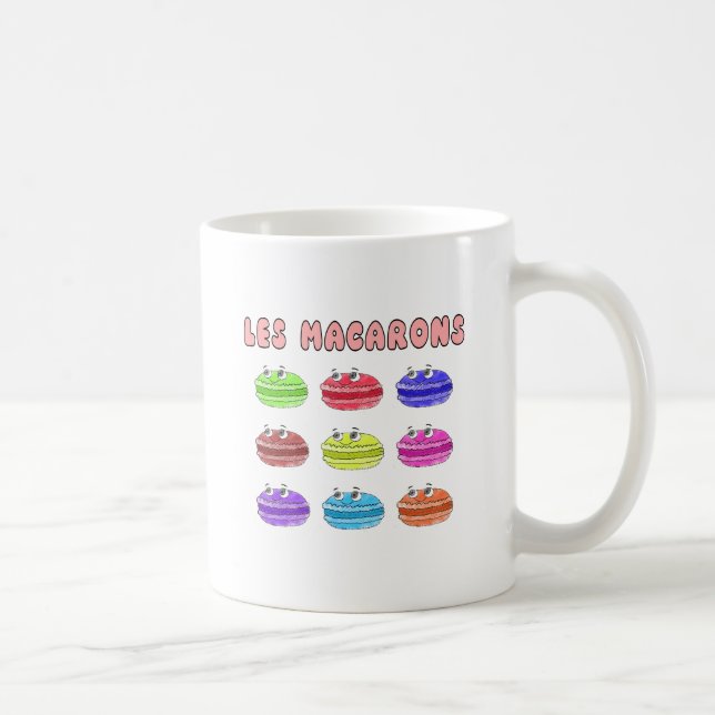Les Macarons Cute Cartoon Coffee Mug (Right)