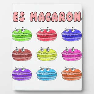 Les Macarons Cute Cartoon Plaque