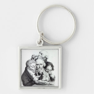 Les Mangeurs d'Huitres, 1825 Key Ring