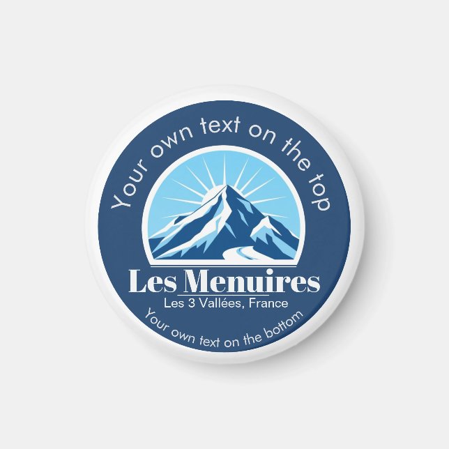 Les Menuires 3 Vallées France ski resort souvenir  Magnet (Front)
