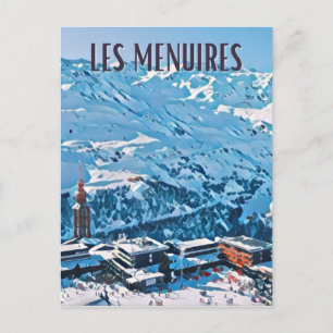 Les Menuires Ski Resort Postcard