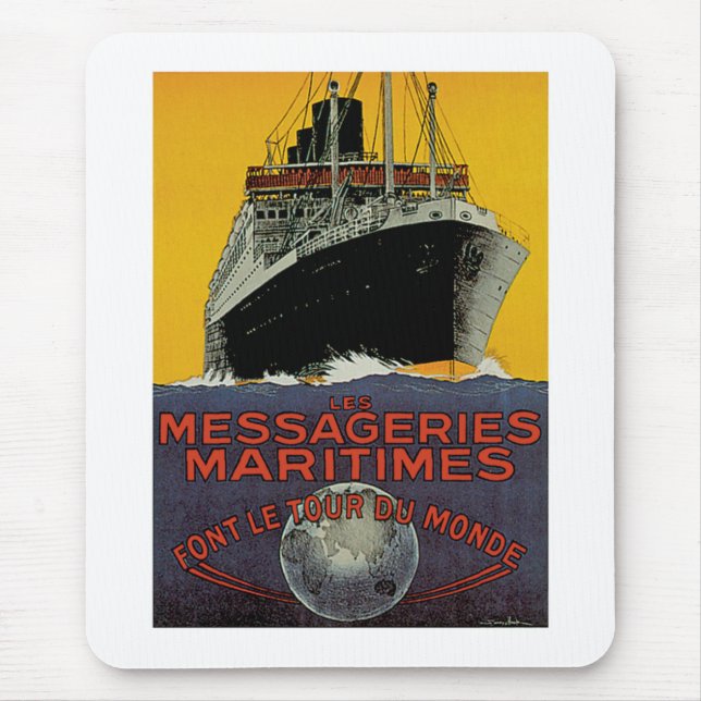 Les Messageries Maritimes Mouse Pad (Front)